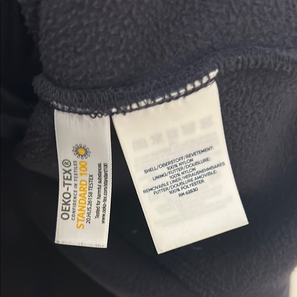 Lands' End Black Fleece Jacket size large zip up with pockets - Picture 4 of 4